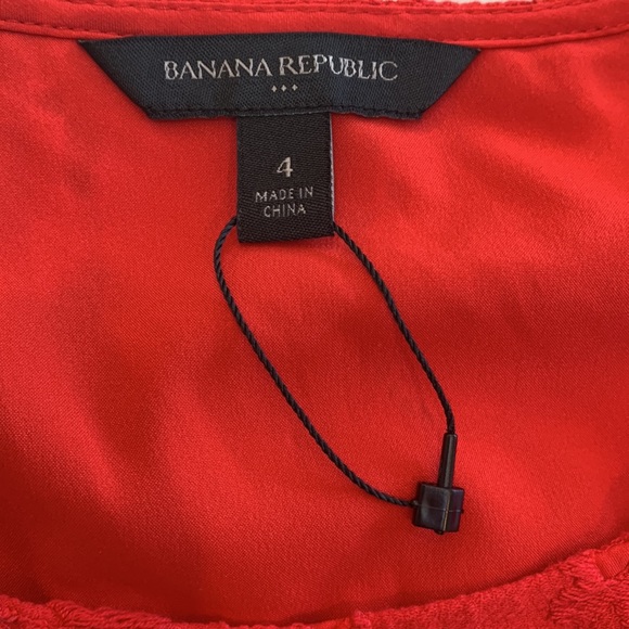 Floral Lace Sleeves Dress Banana Republic Factory NWOT - Picture 4 of 7